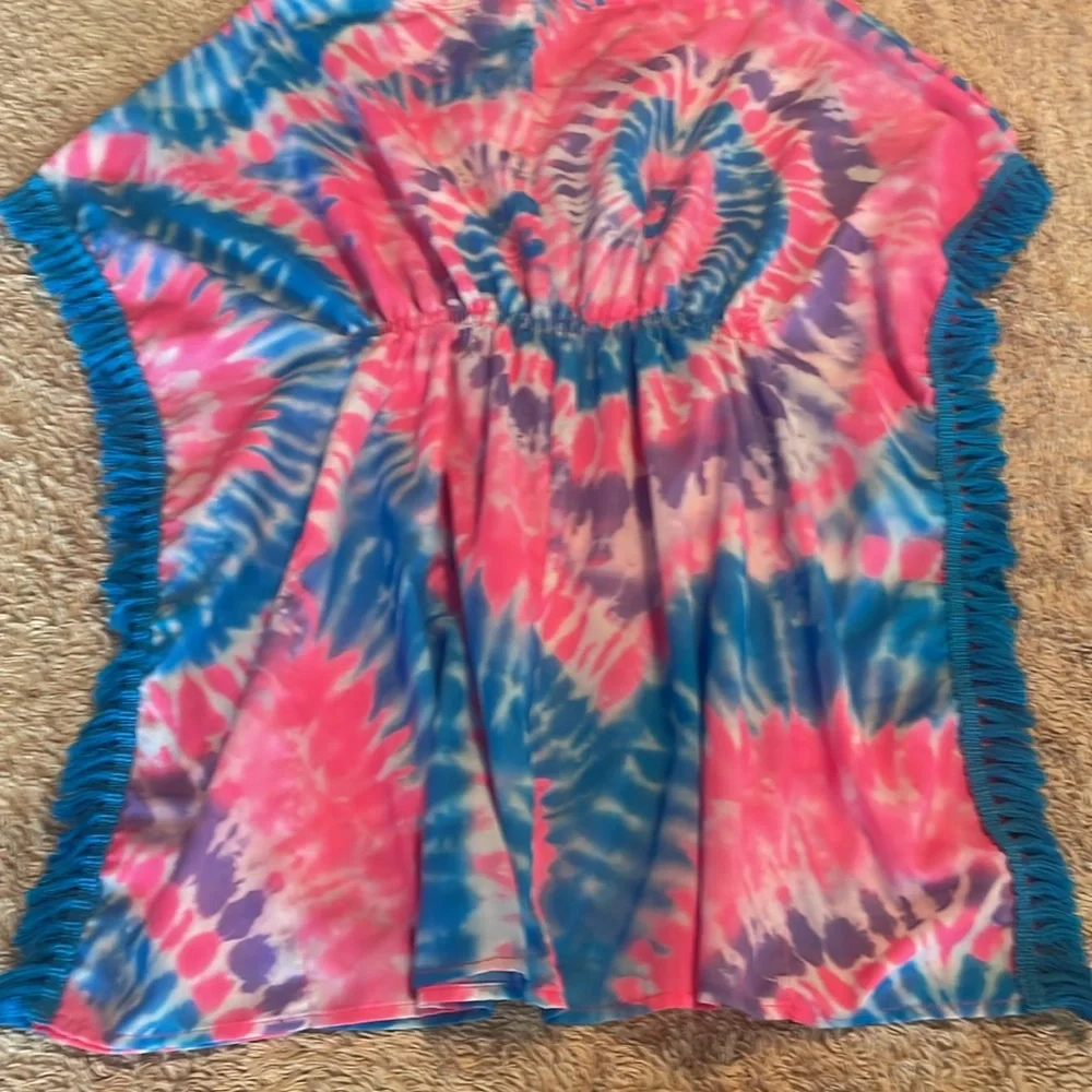 SO Girls Tie Dye Swim suit coverup- size 12 - Picture 2 of 9